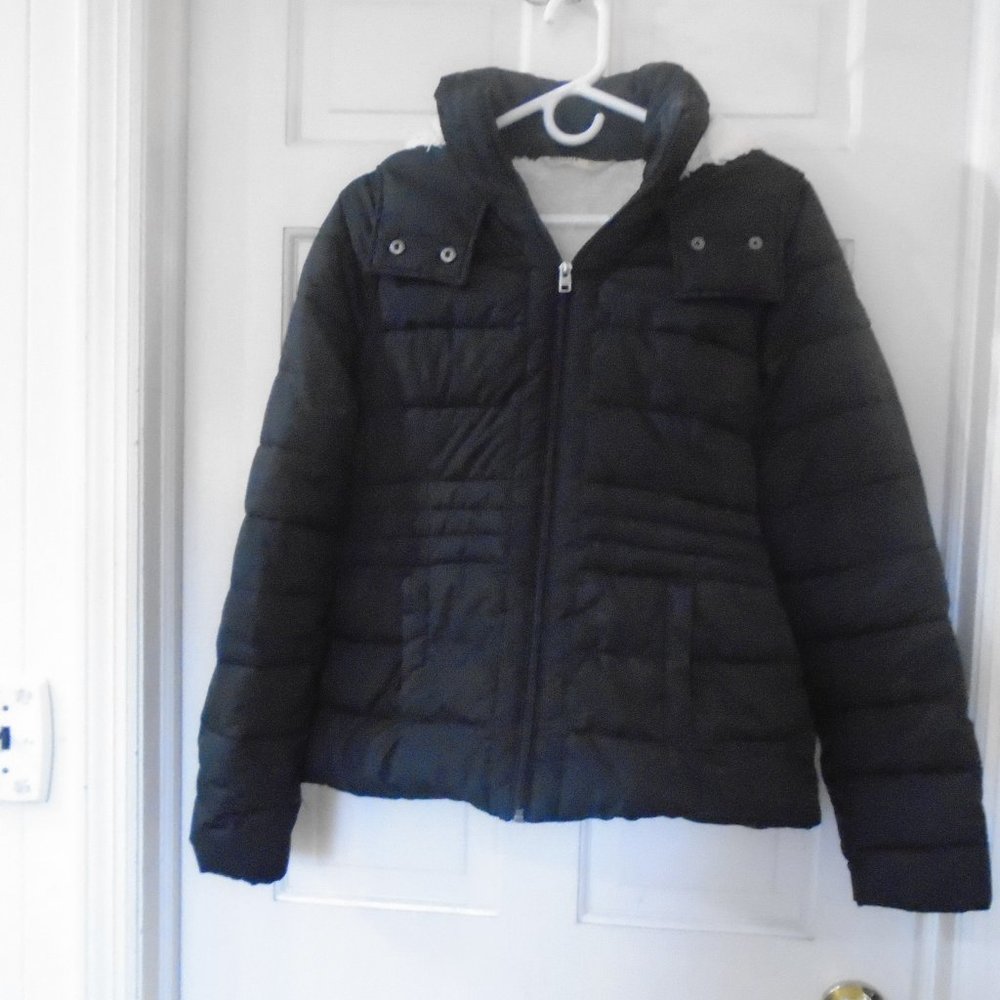 Girl's Hollister Black Hooded Jacket Size S